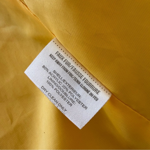 Apparis Faux Fur Jacket Mustard Size Small - Picture 13 of 16